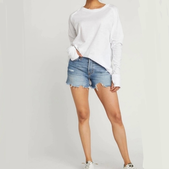 Free People We The People Arden Tee Long Sleeve Tunic Optic White Small - Picture 3 of 8